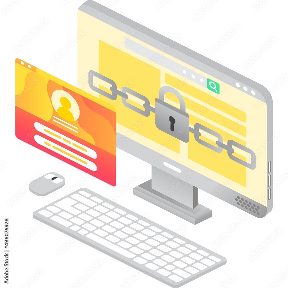 Protected file folder icon 3d isometric vector Stock Vector | Adobe Stock