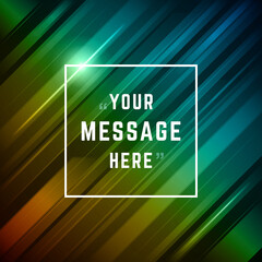 Wall Mural - Abstract technology lines background and place for quote or saying message sign vector illustration.
