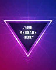 Wall Mural - Abstract technology lines background and place for quote or saying message sign vector illustration.