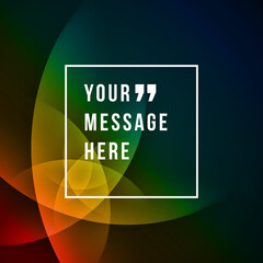 Wall Mural - Vector abstract smooth light lines background and place for quote message sign.