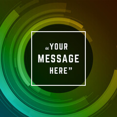 Wall Mural - Abstract technology lines background and place for quote or saying message sign vector illustration.
