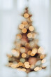 blurred Christmas tree lights decorations bokeh space for text