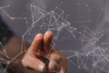 sphere network structure - abstract design connection design