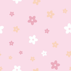 Aufkleber - Floral vector pattern. Flower seamless repeat pattern background.