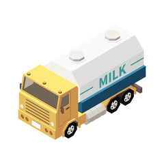 Wall Mural - Milk Cistern Truck Composition