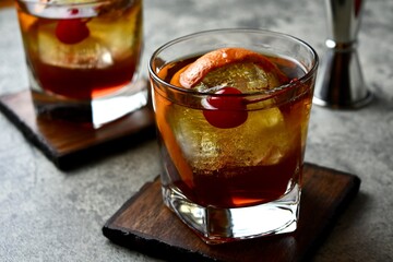 Old fashioned cocktail