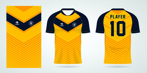 yellow football jersey sport design template