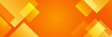 Modern Orange Yellow Geometric Abstract Banner Background Design. Suit For Business, Corporate, Institution, Party, Festive, Seminar, And Talks.
