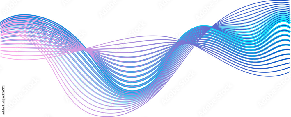Gradient Sound Wave Colored Illustration Stock Vector | Adobe Stock