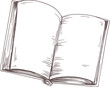 © Good Studio - Book with Empty Pages Monochrome Hand Drawn Illustration