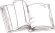 © Good Studio - Open Vintage Book Monochrome Hand Drawn Illustration