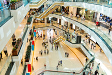 Background Of People Walking On Shopping Mall