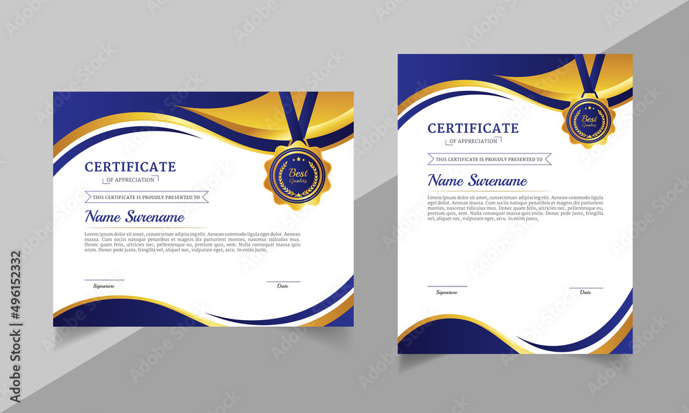 Creative modern certificate template design Stock Vector | Adobe Stock