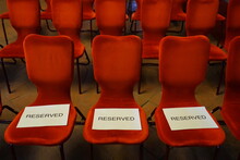 Reserved Chairs In Conference Hall