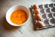 Egg yolks for the yeast dough