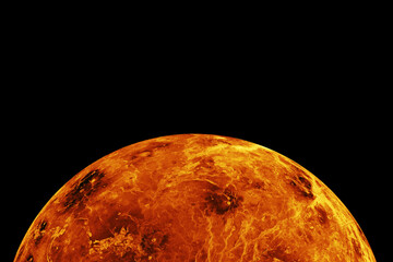 Wall Mural - planet venus on a dark background. elements of this image furnished by nasa