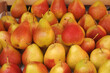 delicious pears in a market