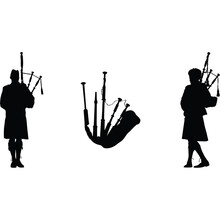 Bagpipe Silhouette Vector
