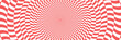 Vector abstract background. Simple  illustration with optical illusion, op art. Long horizontal banner.
