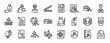 © VectorStockDesign - law and justice thin line icons collection. law and justice editable outline icons set. employment, advocate, employment law, scroll with diploy, recorder stock vector.