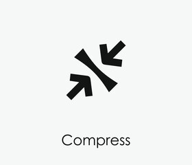 Poster - Compress vector icon. Editable stroke. Symbol in Line Art Style for Design, Presentation, Website or Apps Elements, Logo. Pixel vector graphics - Vector