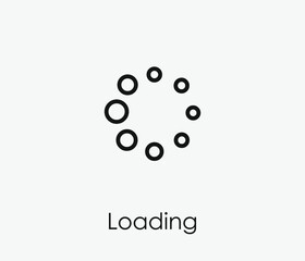 Poster - Loading vector icon. Editable stroke. Symbol in Line Art Style for Design, Presentation, Website or Apps Elements, Logo. Pixel vector graphics - Vector