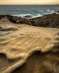 Wall Mural - Interesting sandstone by the sea, Australia