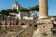 Trajan's Forum and the Victor Emmanuel II Monument, Rome, Italy,  Europe, Rome, Italy,  Europe