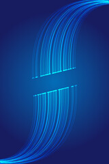 Poster - blue technology particle lines internet technology big data texture background