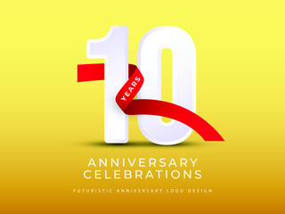 Wall Mural - 10 years anniversary celebrations collections logo design concept