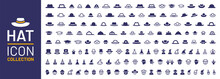 Hat Icon Collection Vector Illustration. Costume Concept.