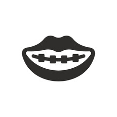 Poster - Dental braces icon on white background