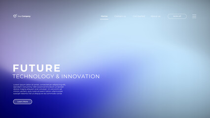 Blurred backgrounds with modern abstract blurred color gradient patterns. Smooth templates collection for landing page, web, brochures, posters, banners, flyers and cards. Vector illustration. 