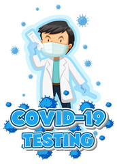 Poster - Covid 19 testing with antigen test kit