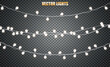 © andreu1990 - Christmas lights isolated on transparent background. Set of xmas glowing garland. Vector illustration