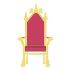 Poster - Luxury chair semi flat color vector object. Full sized item on white. Interior design. Furniture for living and dining rooms simple cartoon style illustration for web graphic design and animation
