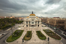 View Of Palacio De Bellas Artes In  Mexico City .