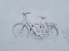 Fahrrad Im Schnee