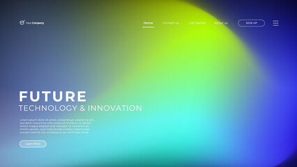 Blurred backgrounds with modern abstract blurred color gradient patterns. Smooth templates collection for landing page, web, brochures, posters, banners, flyers and cards. Vector illustration. 