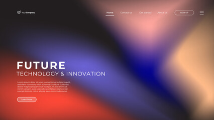 Creative horizontal website screen part for responsive web design project development. 3D colorful balls geometric banner layout mock up. Corporate landing page block vector illustration template.