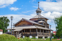Trinity Church (built 1551) In Sviyazhsk, Russia. Made Of Wood In The Old Traditions Of Russian Architecture