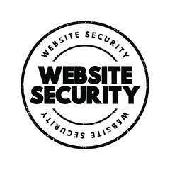 Poster - Website Security text stamp, concept background