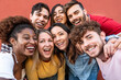 © Alessandro Biascioli - Young multiracial friends having fun together hanging out in the city - Friendship and diversity concept