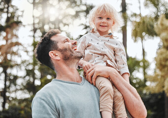 Poster - One day Ill grow big like this. Shot of a man and his son spending time outdoors.