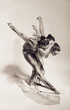 © Artem Popov - Old fashioned image of dancing woman on white feather