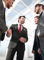 Wall Mural - handshake business partners standing in the office