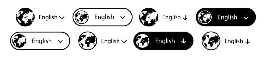 Fototapete - Translate vector icon. Change language button isolated on white background. Vector illustration.	