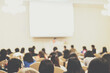 © themorningglory - Abstract blurred indoor people seminar in boardroom of hotel