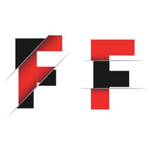 Modern Initial Letter F Cut Style Logo. Simple Icon, Template Design