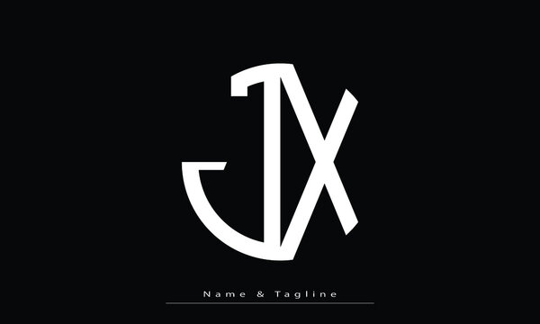 Alphabet letters Initials Monogram logo JX , XJ